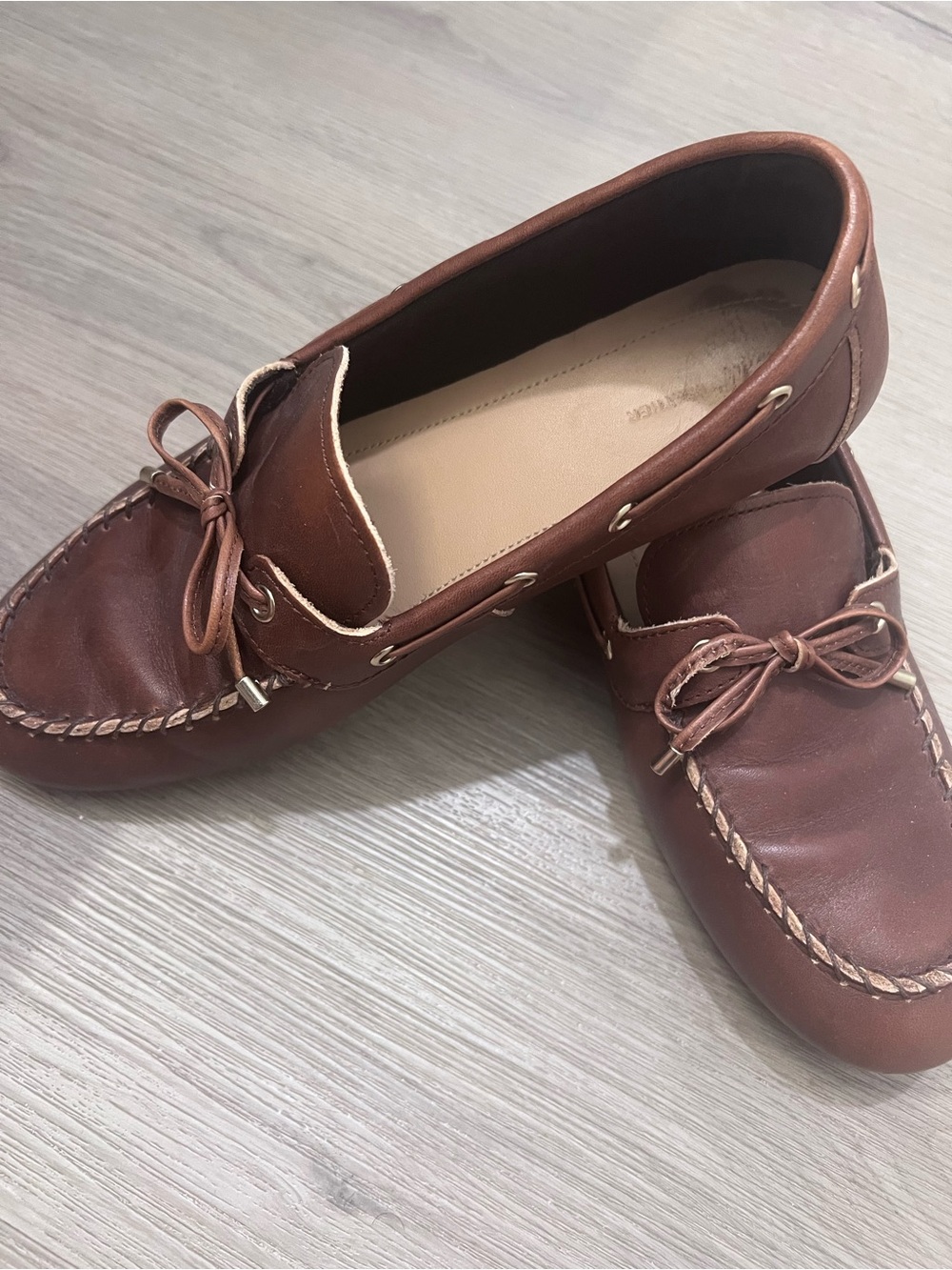 Classic Brown Leather Moccasin Driving Loafers - Men